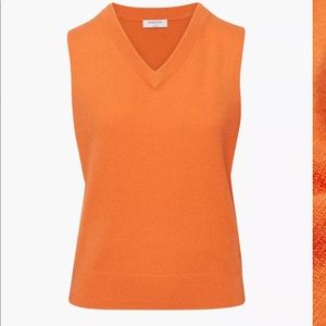 NWT orange sweater vest